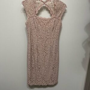 Adrianna Papell blush Lace Dress